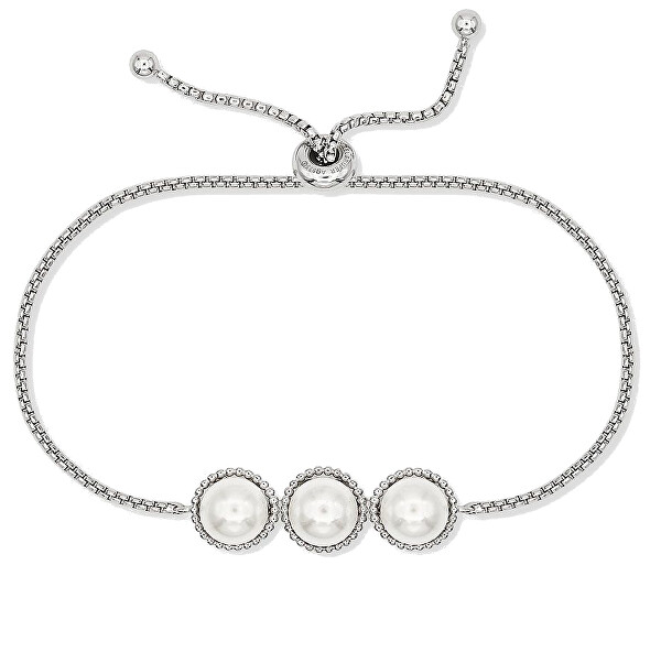 Půvabný stříbrný náramek s perlami ERB-GLORY