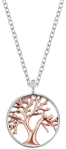 Zweifarbige Halskette aus Silber Baum des Lebens ERN-LILTREE-BI