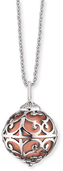 Stříbrný náhrdelník Andělský zvonek s měděnou rolničkou ERN-ER-16-XS