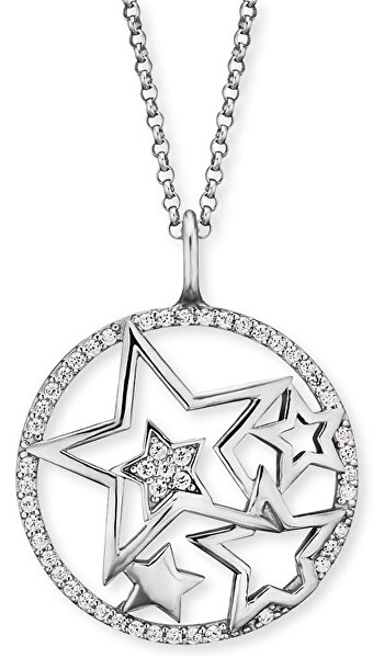 Strieborný náhrdelník Hviezdy sa zirkónmi ERN-STARS-ZI