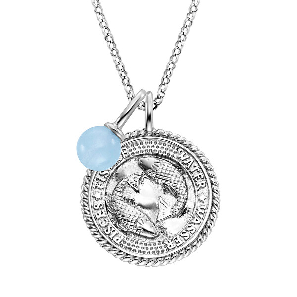 Stříbrný náhrdelník Ryby ERN-PISCES-BAZI (řetízek, 2x přívěsek)