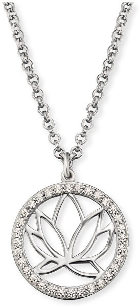 Stříbrný náhrdelník s lotosovým květem ERN-LOTUS-ZI
