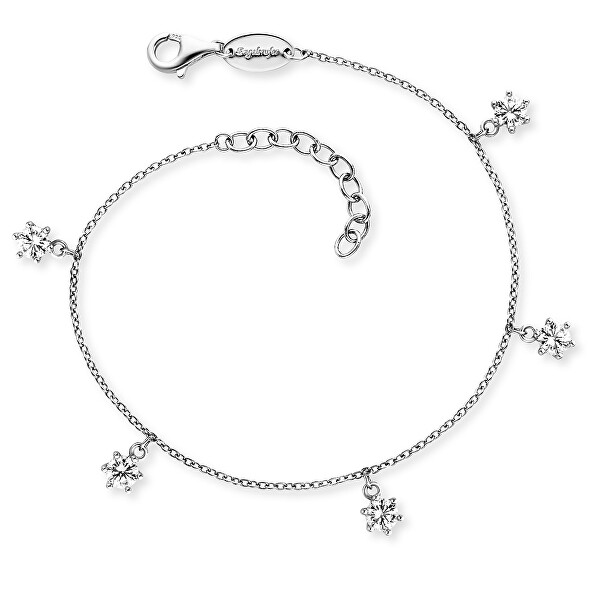 Bracciale in argento con zirconi trasparenti Shiny ERB-SHINY-05-ZI