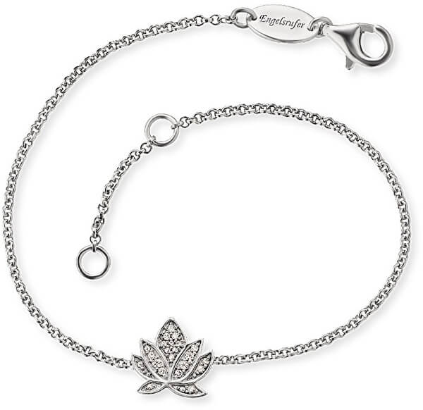 Silbernes Armband mit einer Lotusblüte ERB-LILLOTUS-ZI