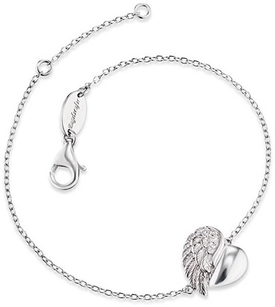 Bracciale in argento Cuore con ala d'angelo e zirconi ERB-LILHEARTWIN