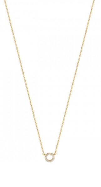 Elegantní pozlacený náhrdelník se zirkony ESNL01561242