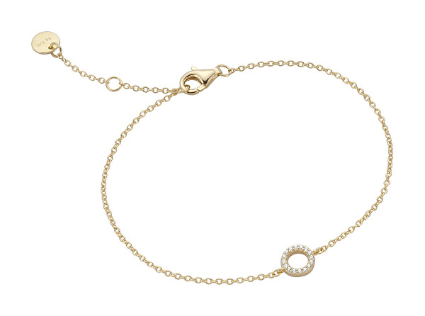 Brățară elegantă placată cu aur cu inel Naomi ESBR01661217