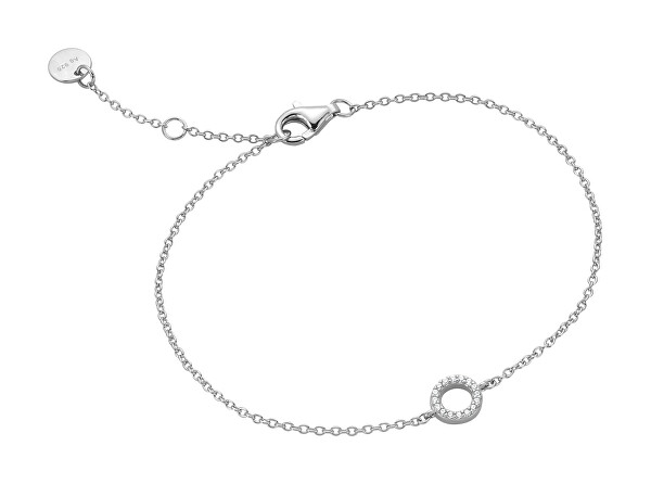 Elegantní stříbrný náramek s kroužkem Naomi ESBR01661117