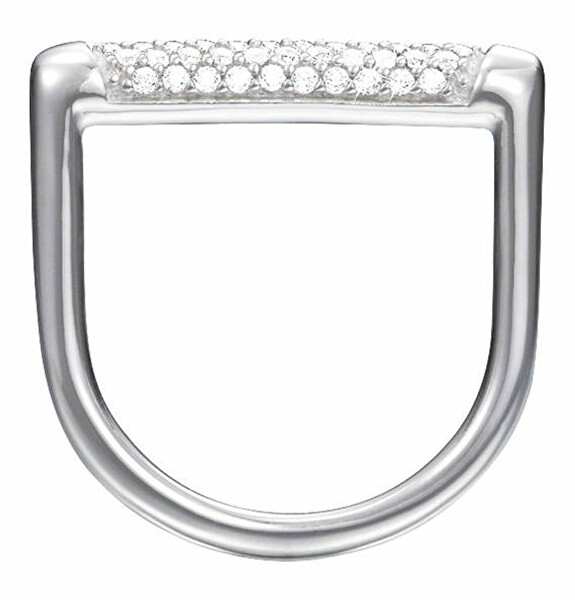 Modern ezüst gyűrű kristályokkal ESRG92708A