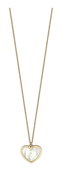 Pozlacený náhrdelník s perleťovým srdíčkem ESNL01412245