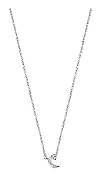 Strieborný náhrdelník s polmesiacom ESNL00921142