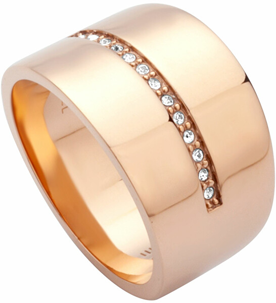 Štýlový bronzový prsteň so zirkónmi ESRG0100221