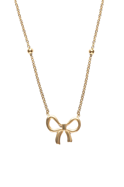 Dámský pozlacený náhrdelník Mašle EWN250261G