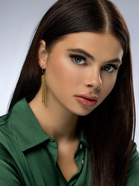 Lange vergoldete Ohrringe Vivienne EWE23087G