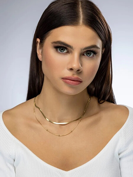 Doppelte vergoldete Halskette Adelyn EWN23094G