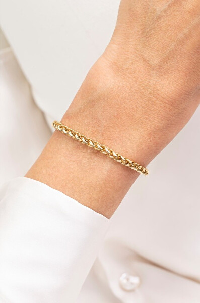 Elegantní náramek z pozlacené oceli EWB250250G