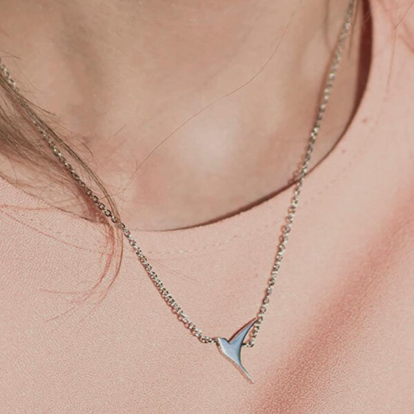 Elegantní ocelový náhrdelník s holubicí WN1005S