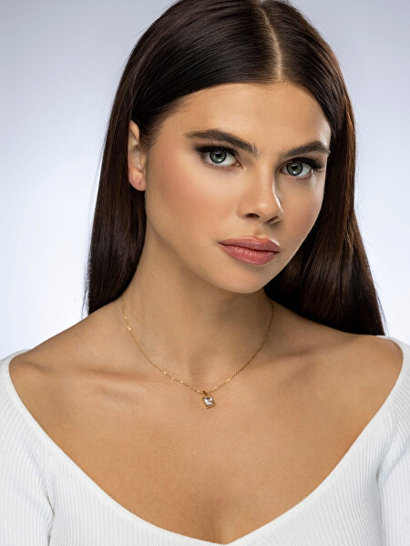Elegantný pozlátený náhrdelník so zirkónom Angela EWN23081G