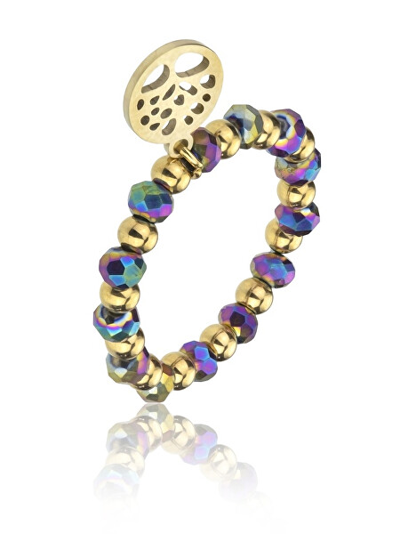 Aranyozott gyűrű gyönggyel Amy Violet EWR23033G