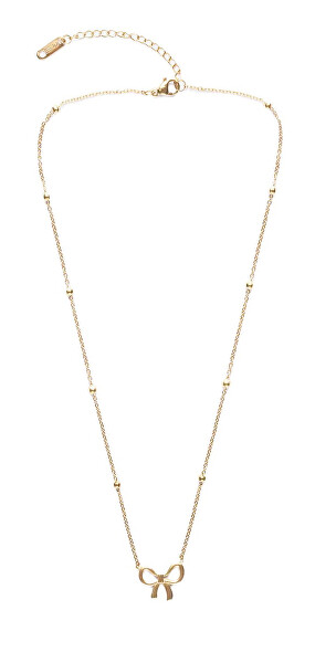 Dámský pozlacený náhrdelník Mašle EWN250261G