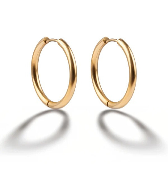 Elegantní kruhy z pozlacené oceli EWE25039G