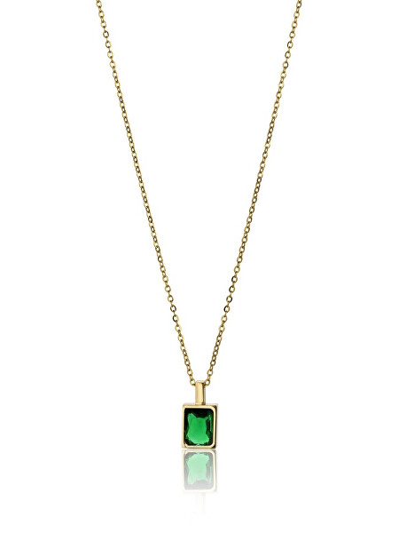 Elegantní pozlacený náhrdelník se zirkonem Angela EWN23082G