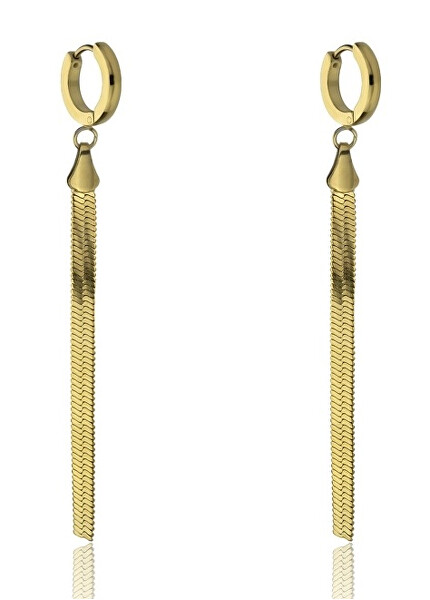 Orecchini lunghi fashion in acciaio placcato in oro Destiny EWE23158G