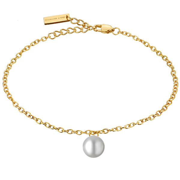 Nádherný pozlacený náramek s perlou WB1056G
