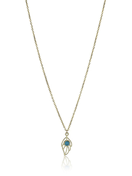 Něžný pozlacený náhrdelník s tyrkysem Juniper EWN23028G