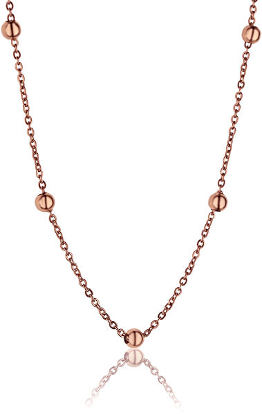 Růžově pozlacený náhrdelník WN1017R