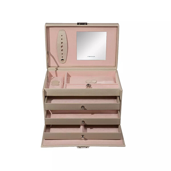 Luxusní jemně zlatavá šperkovnice Classico Rosé 23238-93