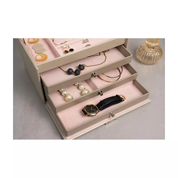 Luxusní jemně zlatavá šperkovnice Classico Rosé 23238-93