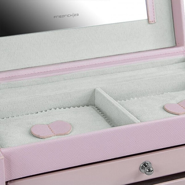 Cutie de bijuterii roz/gri Jolie 23256-48