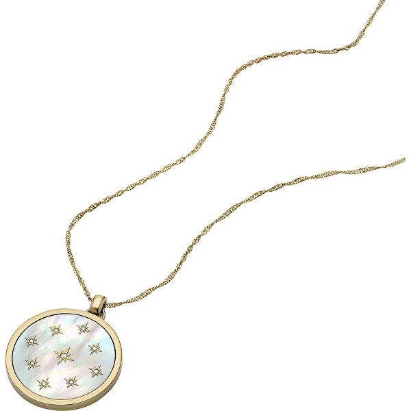 Dlouhý pozlacený náhrdelník Classic Mother of Pearl JF04864710