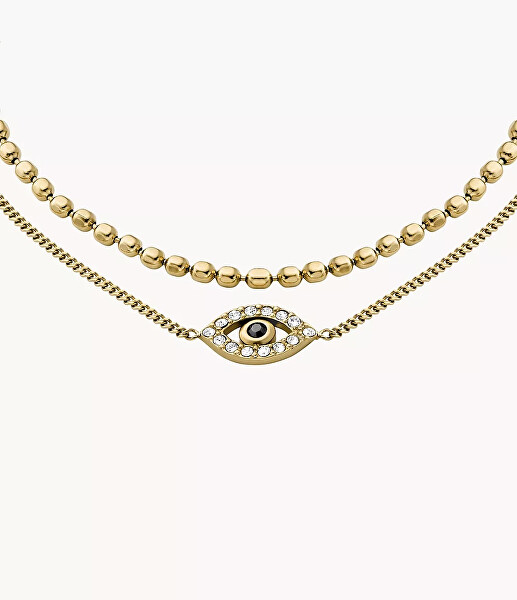 Dvojitý pozlacený náramek Evil Eye JF04794710