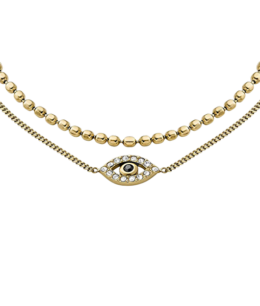 Dvojitý pozlacený náramek Evil Eye JF04794710
