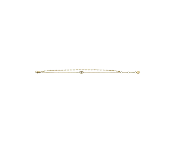 Dvojitý pozlacený náramek Evil Eye JF04794710