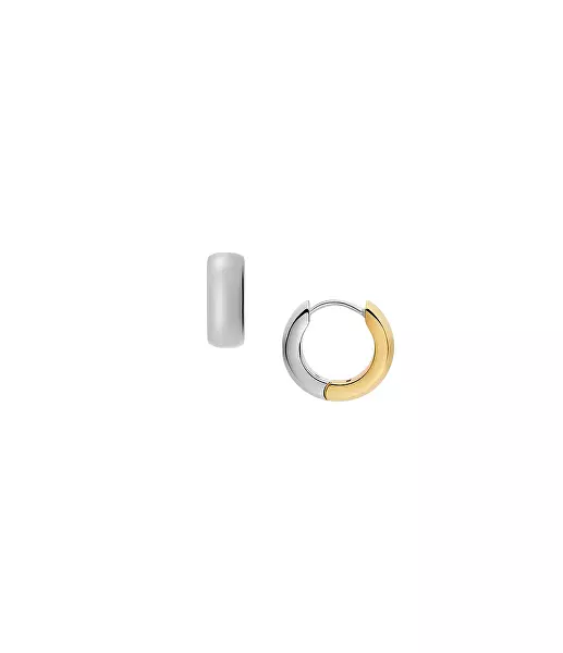Elegantní bicolor kruhové náušnice JF04899998