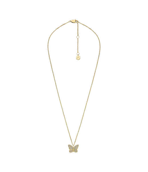 Elegantní pozlacený náhrdelník s krystaly Motýl JF04920710
