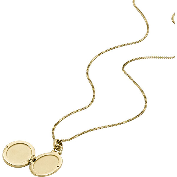 Pozlacený náhrdelník Medailonek s krystaly Sadie Locket JF04735710