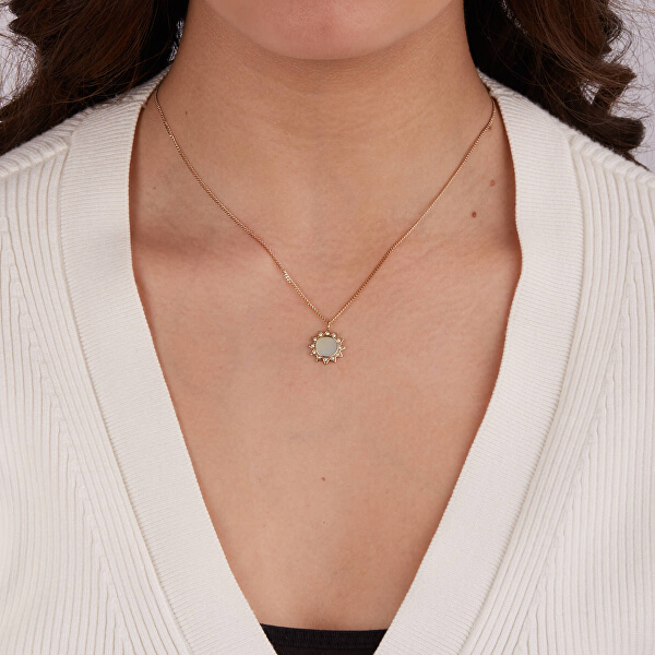 Elegantný pozlátený náhrdelník s príveskom JF03425710