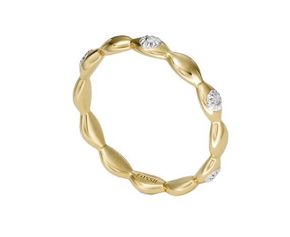 Elegante anello Evil Eye placcato in oro JFS00615710