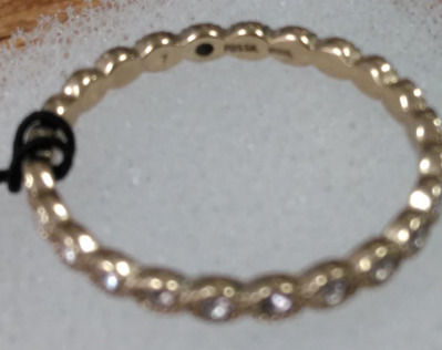 Elegantní pozlacený prsten s krystaly Vintage Twist JF03749710