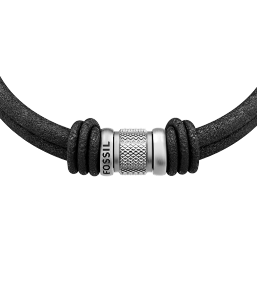 Brățară neagră din piele pentru bărbați Machine JF05008040