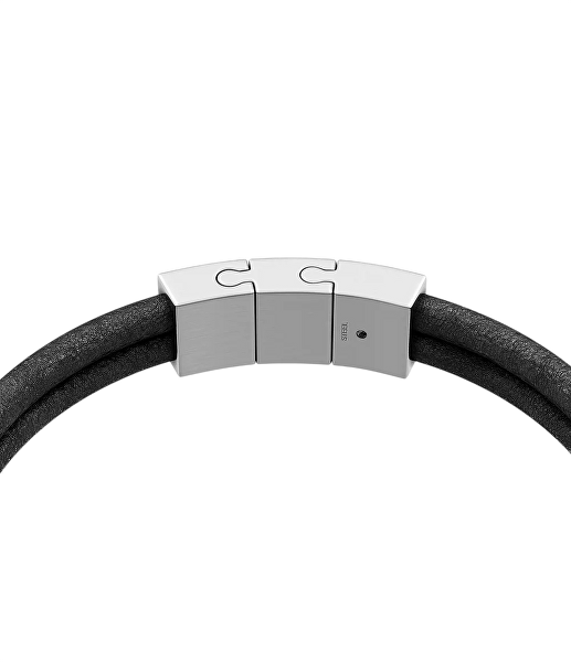 Brățară neagră din piele pentru bărbați Machine JF05008040