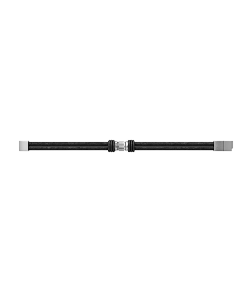 Brățară neagră din piele pentru bărbați Machine JF05008040