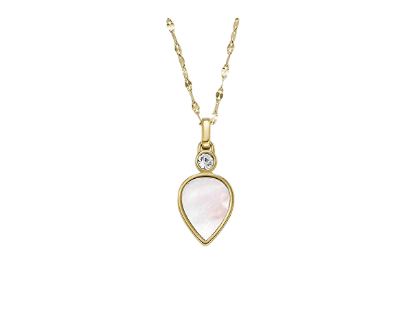 Jemný pozlacený náhrdelník s perletí Teardrop JF04248710