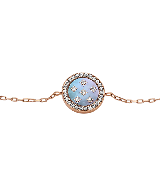Pozlacený náramek se zirkony Mother of Pearl JF04937791
