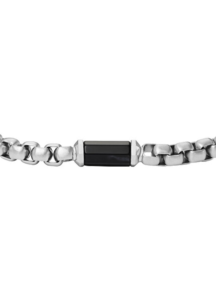 Bracciale da uomo in acciaio con agata All Stacked Up JF04604040