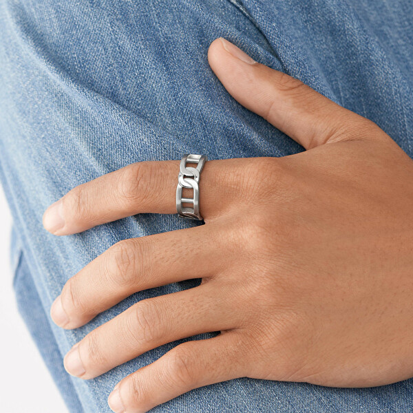 Moderný pánsky prsteň z ocele Heritage D-Link JF04409040